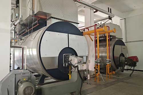 1台WNS10-1.25-YQ搭配1台WNS6-1.25-YQ燃气蒸汽锅炉